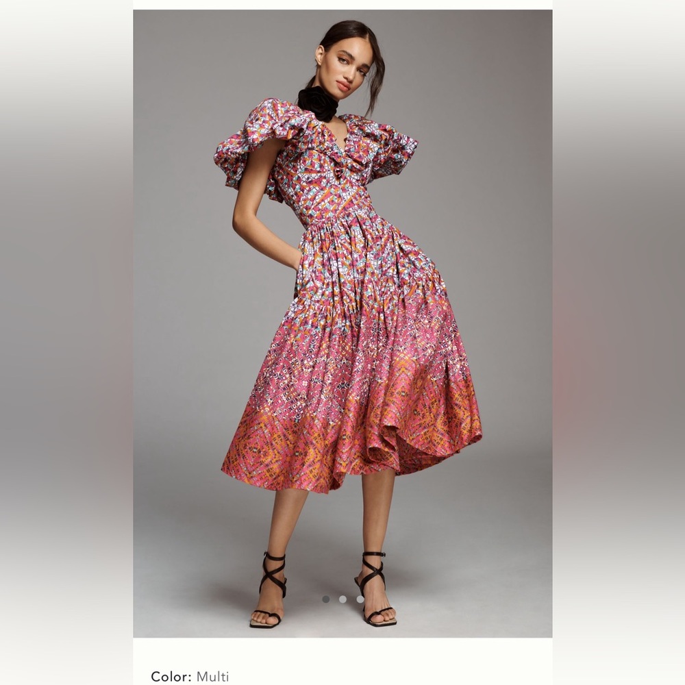 Sika Multicolor Floral Midi Dress